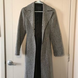 Guess Wool-Blend Button-Up Lined Trench Coat